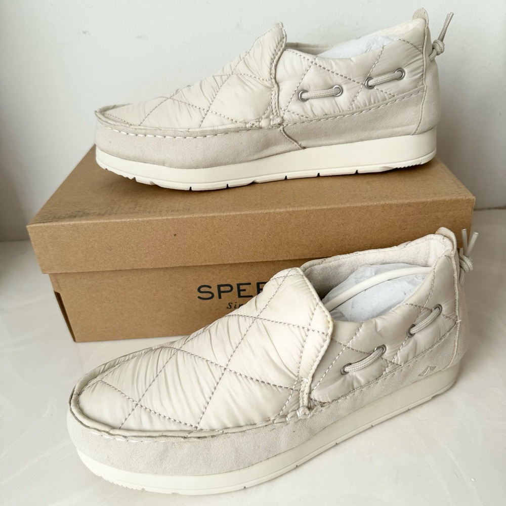 Sperry Ivory Moc-Sider Nylon Solid Casual Shoes Size 8.5 Style STS87046 - Picture 9 of 16